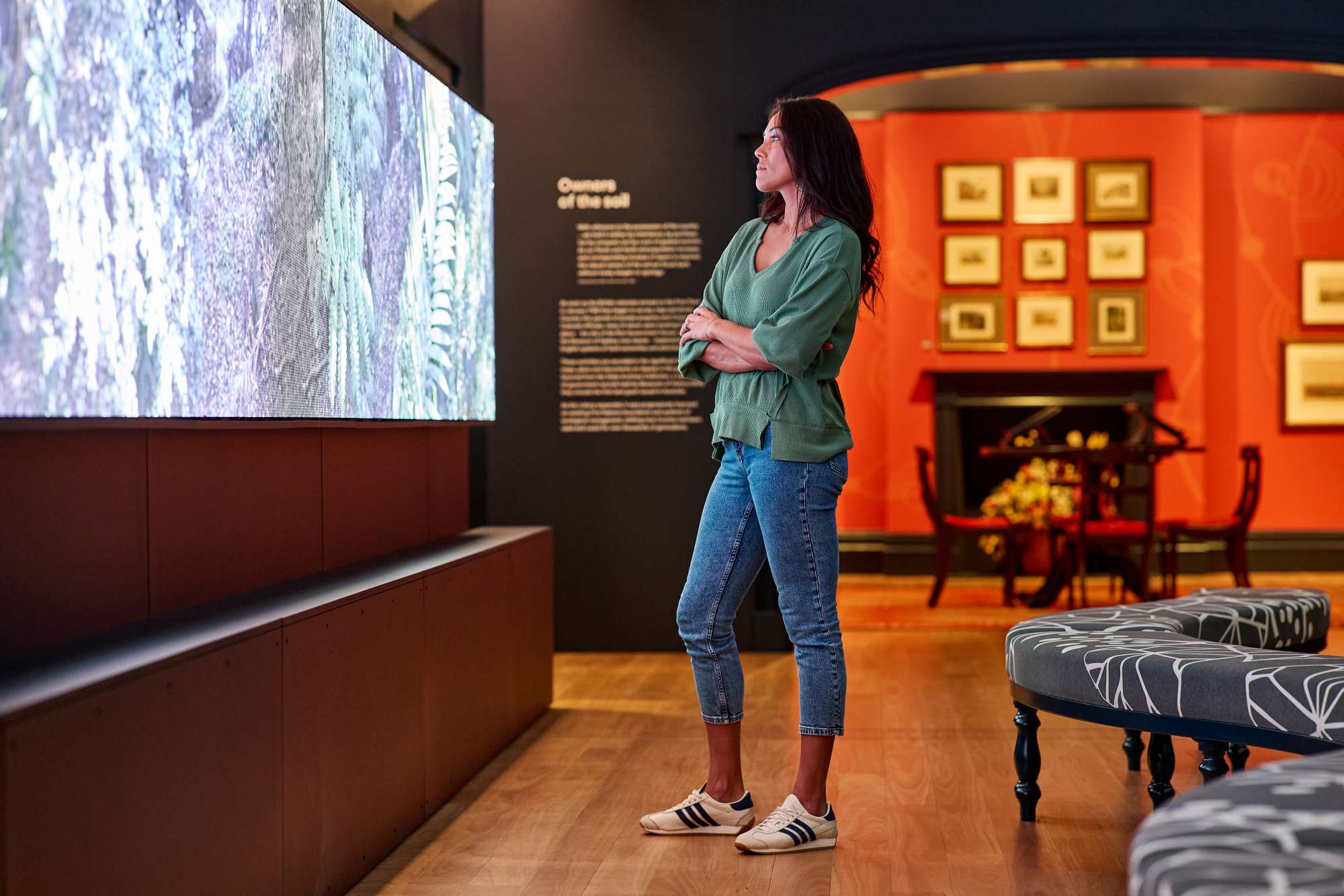 Seeing Sydney Knowing Country Exhibition at the Museum of Sydney Wilami Wunmabil Trail before and after showing waterways